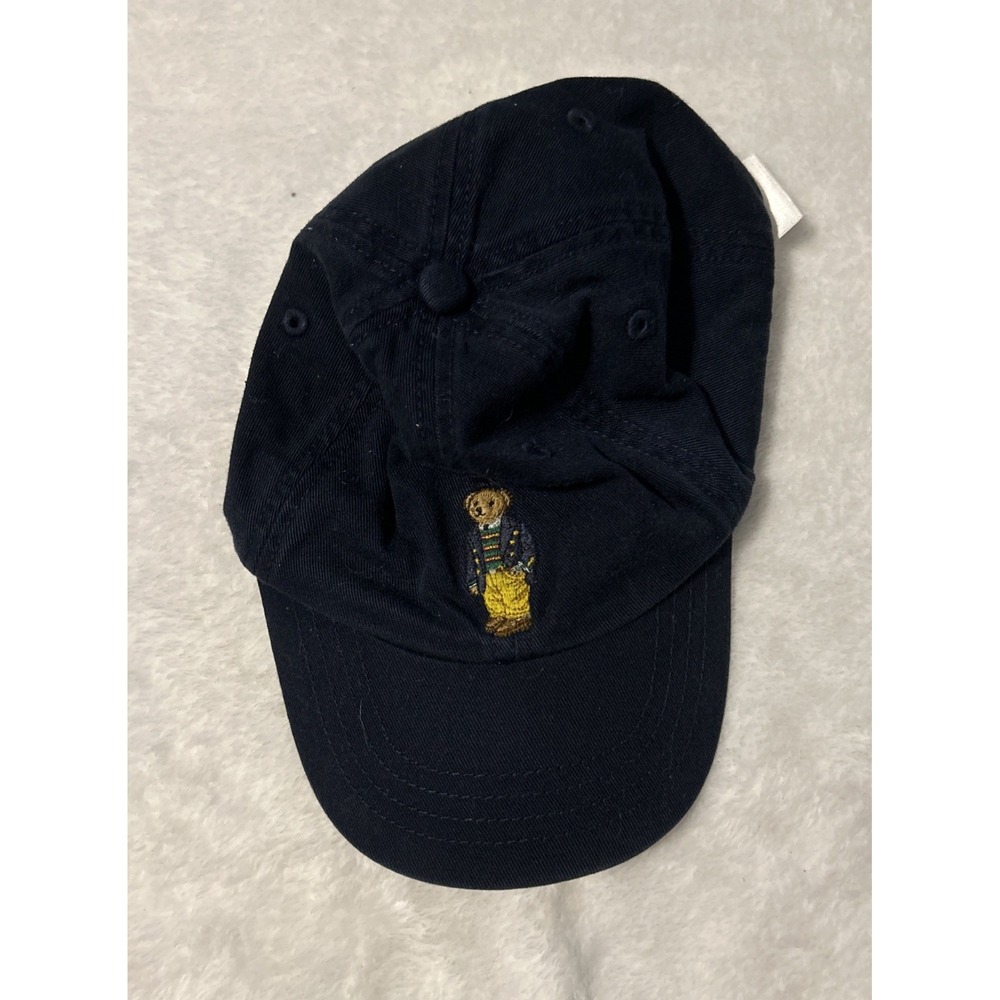 RALPH LAUREN Polo Bear Hat Size 12-24 Month OS 100% Cotton
